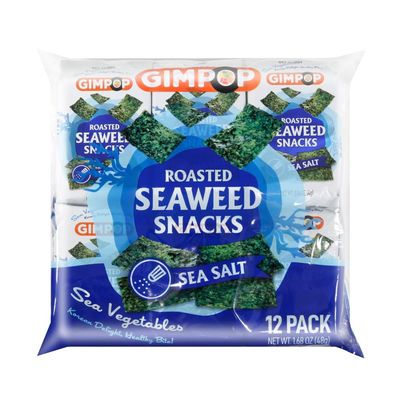 GimPop - Premium Sea Salt Roasted Seaweed Snacks - Healthy &amp; Crunchy Snack Made from Clean Water Seaweed