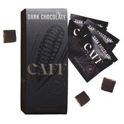 CAFF All Natural Energy Bites - Caffeinated Chocolate for Energy Boost - No Added Sugar - 65mg Caffeine Chocolate Bites - 15 Calorie Organic Caffeine Snacks - Vegan, Gluten-Free, Keto (20 Bites)
