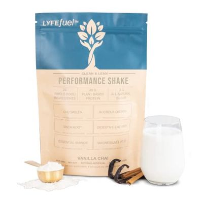 LyfeFuel Vegan Protein Shake Plant-Based Protein Powder with BCAA, Greens &amp; Superfoods for Sports Performance, Recovery &amp; Lean Muscle Building  (Vanilla, 24 Servings)