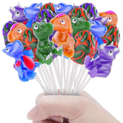 Dinosaur Lollipops 30pk- Dinosaur Candy For Dinosaur Party Favors - Dinosaur Suckers &amp; Dino Candy - For Dino Party Favors - Dinosaur Snacks