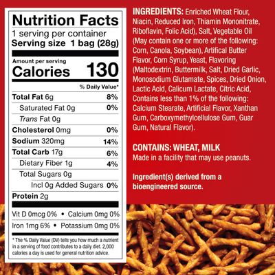Dot's Pretzels Original Seasoned Pretzel Twist Snack, 1oz Individually Sized Bag (10 Count)