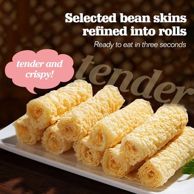240 Deep Fried Bean Skin Rolls - Dried Beancurd Sticks, Asian Tofu Snack, Tofu Extra Firm - Delicious and Crispy Asian Tofu Treats