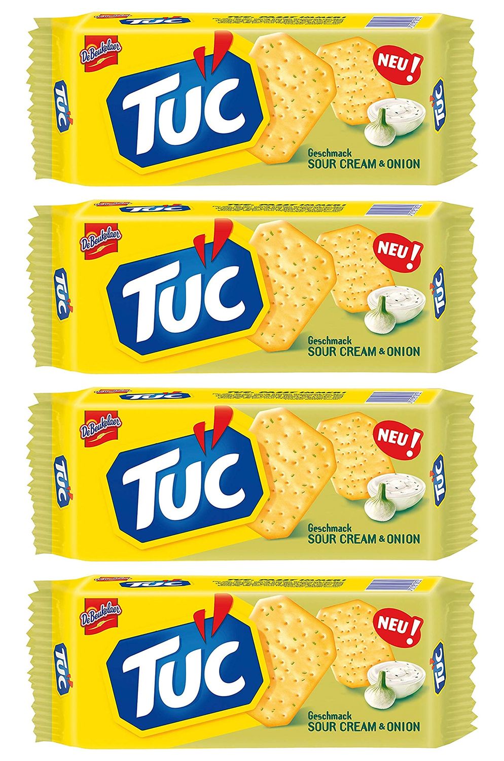 Lu Tuc Cracker Sour Cream &amp; Onion From France 100g Pack of 4