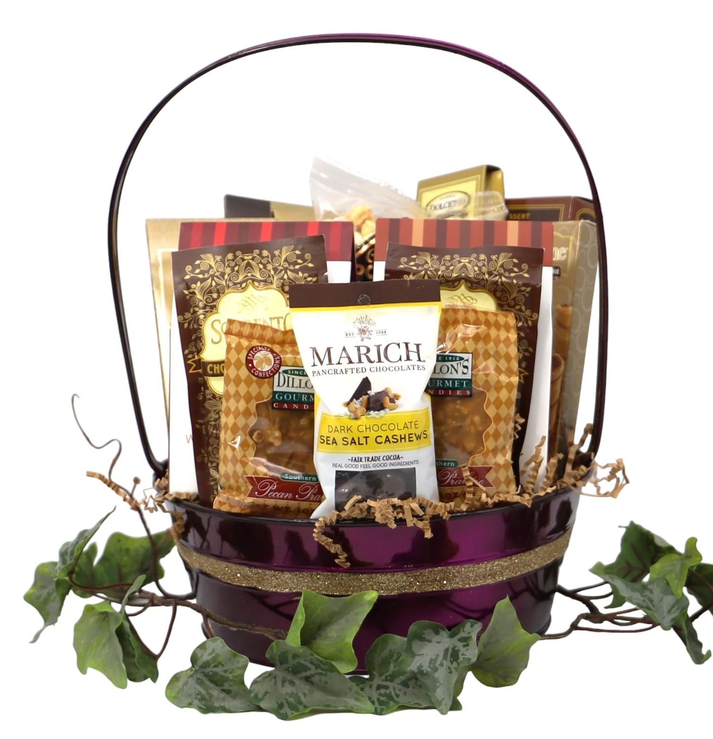 Gift Basket Village: The Good Life Gourmet Gift Basket - Wafer Rolls, Cookies, Cocoa, Nuts &amp; More