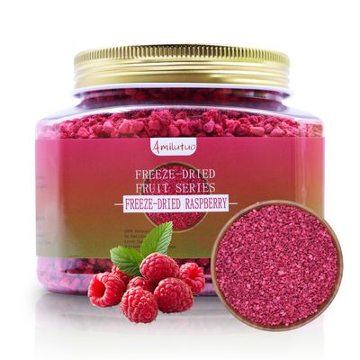 Freeze Dried Raspberries, 100g/3.52OZ Freeze Dried Fruit, Raspberries, No Sugar Added, Fruit Snacks, Raspberries Pieces for Cakes, Muffins or Cookies