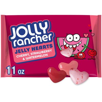 JOLLY RANCHER Assorted Fruit Flavored Jelly Hearts, Valentine's Day Candy Bag, 11 oz
