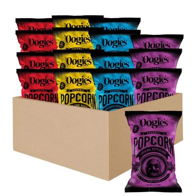 Oogie&#39;s Gourmet Popcorn 16 Pack  Variety Flavor Pack  Gluten Free Popcorn Snacks  1oz Individual Bags