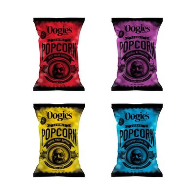 Oogie's Gourmet Popcorn 16 Pack  Variety Flavor Pack  Gluten Free Popcorn Snacks  1oz Individual Bags