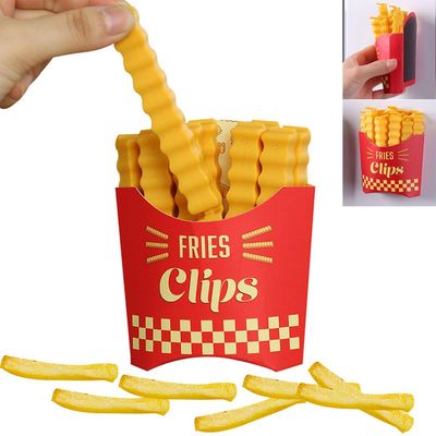 HMELUNE 12 Pcs Potato Chips-Novelty Creative Realistic Potato Chips Crisps Shape Snack Clips Cute Food Carrot Animals Cats Dog Theme Food Snack Bag Clips Kitchen Clips Seal Opened Food Package Sealer