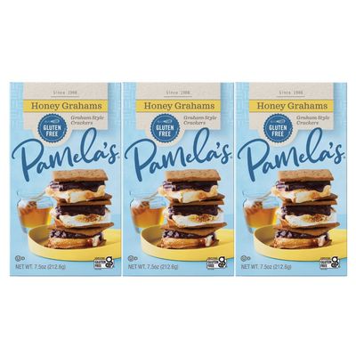 Pamela&#39;s Products - Graham Style Crackers - Honey - 7.5 oz.- pack of 3