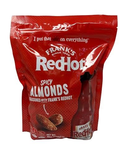 Frank&#39;s RedHot Spicy Almonds - Seasoned with Frank&#39;s RedHot - 30 Ounces