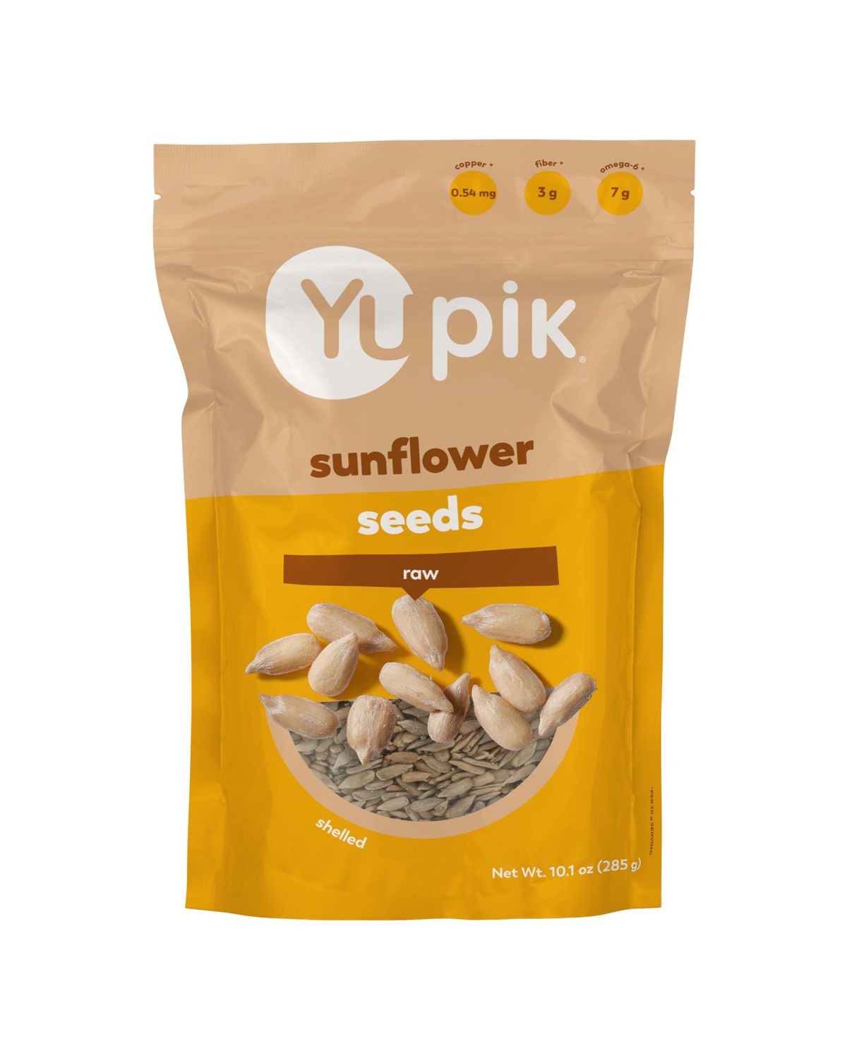 Yupik Raw Sunflower Seeds, Shelled, 10.1 Oz, Kosher, Gluten-Free, Unsalted Sunflower Kernels, No Shell, Healthy Snacks, Source of Omega-6 and Fiber