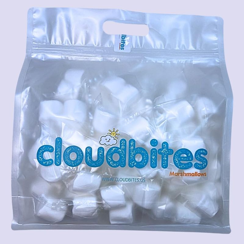 Cloudbites Individually Wrapped Marshmallows  Great for S&#39;mores or snacks (Cylinder)