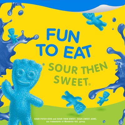 Snack Pack Sour Patch Kids Juicy Gels, Blue Raspberry, 3.25 oz. 6-Count (Pack of 8)