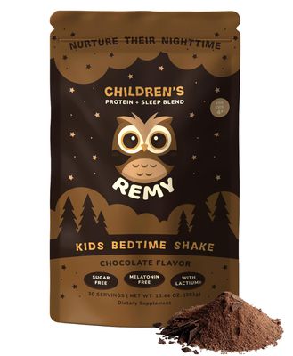 Remy Kids Protein Sleep Aid Supplements, Melatonin-Free Formula, Lactium, L Theanine, VIT D, B6, Calcium &amp; Herbal Extracts Sleep Aid for Kids, Balanced Nutritional Drink, Non GMO &amp; Preservatives