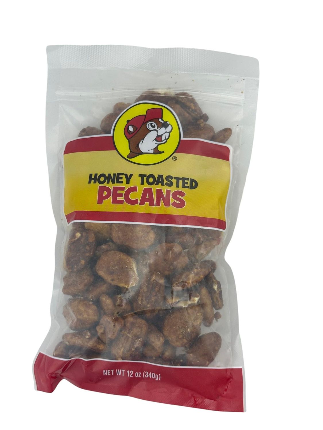 Buc-ee&#39;s Organic Pecans - Candied Pecans, Roasted, Salted, Glazed &amp; Chocolate-Covered  Variety of Flavors  Whole &amp; Halves  Non-GMO Snacks, Protein-Rich School Snacks (Honey Toasted, 12 Ounce)