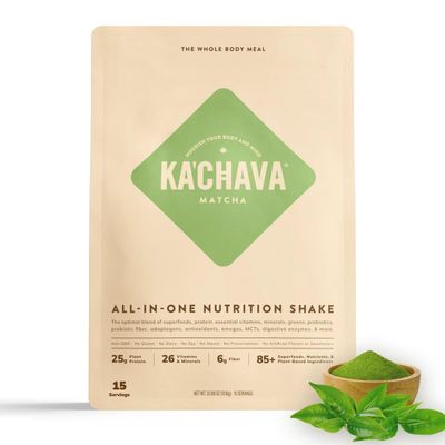 KaChava All-In-One Nutrition Shake Blend, 85 Superfoods &amp; Nutrients, Meal Replacement, Greens Plant-Based Superfood Powder Protein Drink, Digestive Enzymes &amp; Probiotics, Vegan Dairy Gluten Free, 2lb