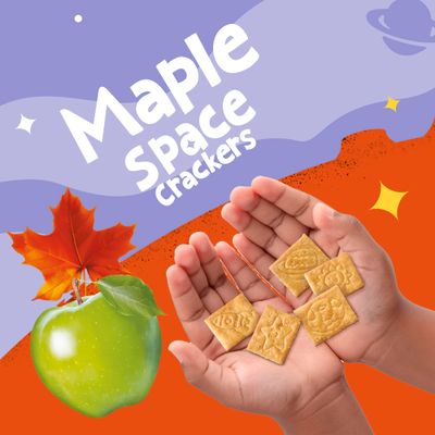 Get'ems! from Gerber, Snacks for Kids, Maple Space Crackers Snacks for Kids, Made with Real Veggies &amp; Fruits, Iron &amp; Vitamin E - 4 pack