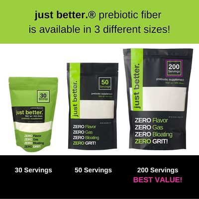 Prebiotic Fiber Supplement for a Healthy Gut Fiber Powder with Zero Grit Zero Taste and No Bloating or Gas Feel Full Faster Keto Non-GMO Gluten Free Vegan 30 Servings