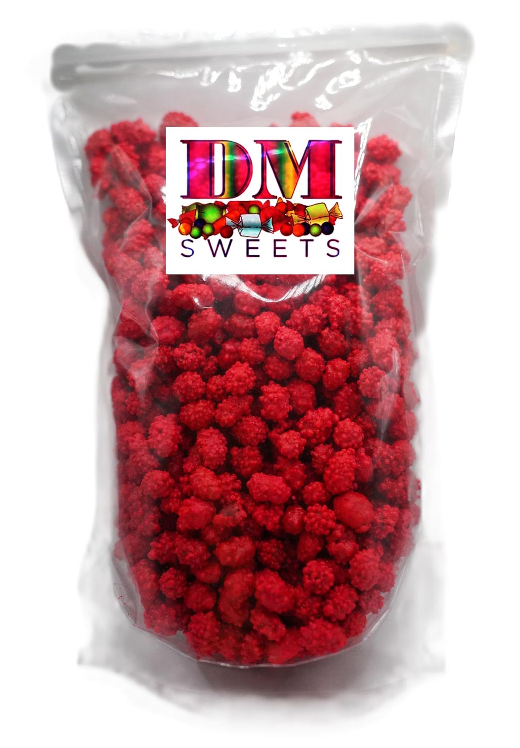 DM Sweets French Burnt Peanuts - 1.5 lbs of Fresh Gourmet Bright Red Candy Coated Roasted Crunchy Peanuts in Resealable Bag, Jumbo