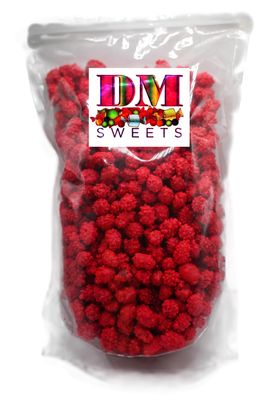 DM Sweets French Burnt Peanuts - 1.5 lbs of Fresh Gourmet Bright Red Candy Coated Roasted Crunchy Peanuts in Resealable Bag, Jumbo