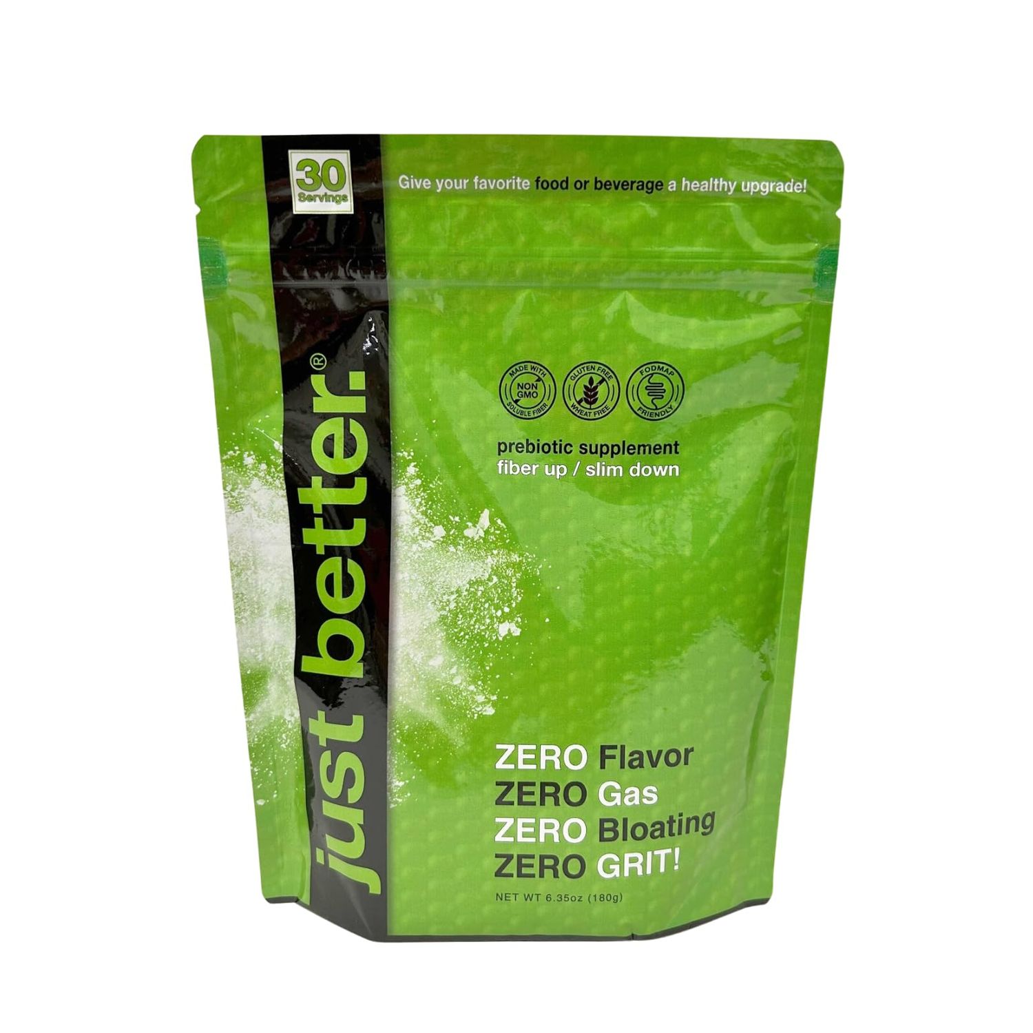 Prebiotic Fiber Supplement for a Healthy Gut  Fiber Powder with Zero Grit Zero Taste and No Bloating or Gas  Feel Full Faster  Keto Non-GMO Gluten Free Vegan 30 Servings