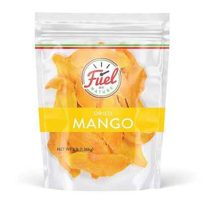Dried Mango Slices by Fuel By Nature, Healthy High Energy Snacks, Mango Slices, Mango Dried Fruit Bulk, 3 lb Bag of Dried Mangos Made from Philippine Dried Mangoes, Fresh Fruit, Dried Mango Bulk