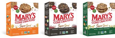 Mary&#39;s Gone Crackers Super Seed Organic Crackers 3 Flavor Variety Bundle: (1) Everything, (1) Seaweed &amp; Black Sesame, and (1) Basil &amp; Garlic, 5.5 Oz. Ea. (3 Boxes Total)