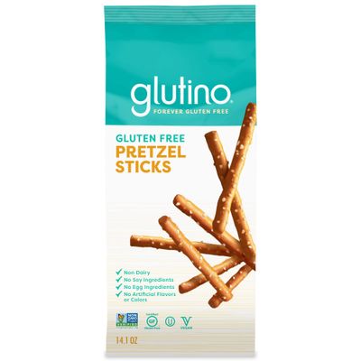 Glutino Gluten Free Pretzel Sticks, Delicious Everyday Snack, Lightly Salted, 14.1 oz