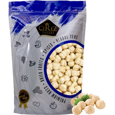 Cerez Pazari Turkish Hazelnuts Roasted, Healthy Keto Paleo Diet Snacks, Natural Dry Roasted Blanched, No Shell Unsalted Hazelnuts, Gluten-Free, Vegan, Non-GMO, Premium Quality, Resealable Bag, 3 lb.