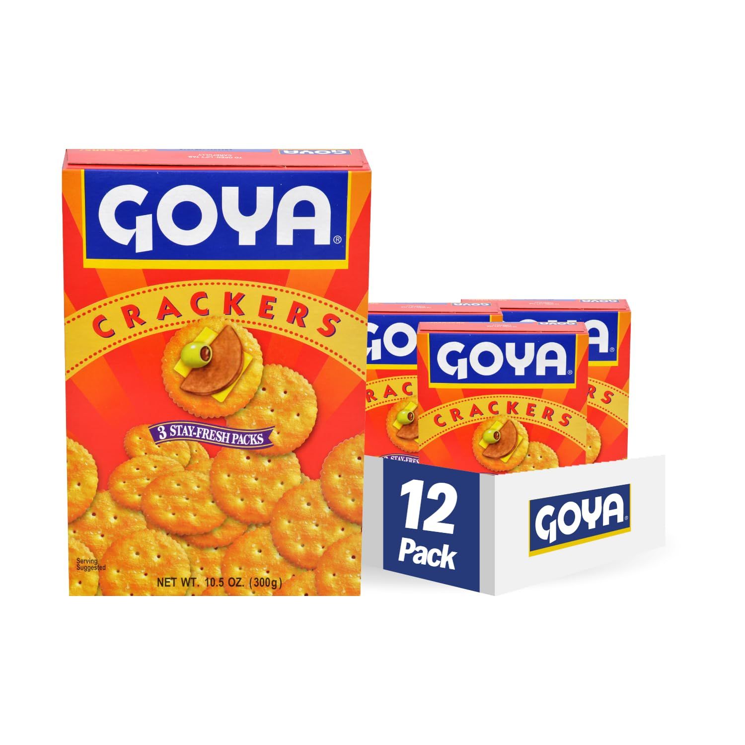 Goya Foods Crackers, 10.5 Ounce (Pack of 12)