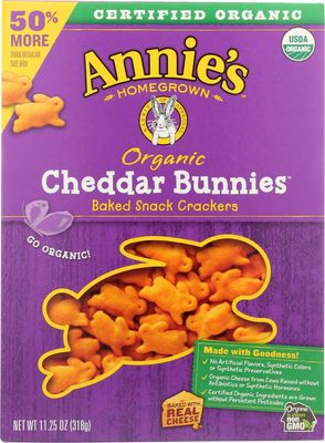 Annie&#39;s Homegrown Organic Cheddar Bunny Big Box,, 11.25 Oz (pack Of 6)