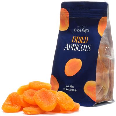 Eastanbul Dried Apricots, 14.5oz, Apricots Dried Fruits Snacks, No Sugar Added, Premium Turkish Fruit Yet Moist &amp; Plump, Guilt-Free, Non-GMO, Whole Pitted, Vegan, Gluten Free