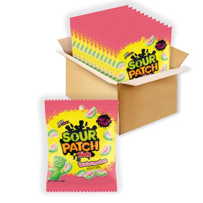SOUR PATCH KIDS Watermelon Soft &amp; Chewy Candy, Bulk Candy, 12-3.6 oz Bags