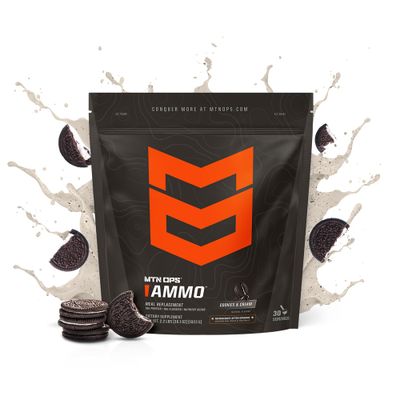 MTN OPS Ammo Protein Powder Meal Replacement Shake for Lean Muscle Building, 28 Servings, Cookies &amp; Cream
