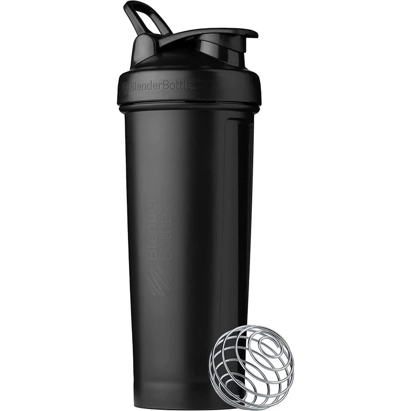 BlenderBottle Classic V2 Shaker Bottle Perfect for Protein Shakes and Pre Workout, 32-Ounce, Black
