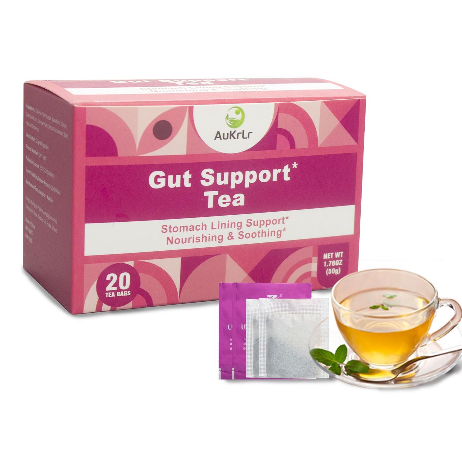 AuKrLr Heartburn Acid Reflux Indigestion Upset Stomach,Adult Abdominal Discomfort and Gastric Problems, Herbal Tea for Address Root Cause,Balance Dietary Excessive gastric Acid,Diet Routine Supprort