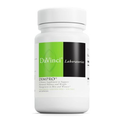 DAVINCI Labs DimPro - Dietary Supplement to Support Hormonal Balance in Men Women - with Vitamin E and More - Vegetarian - Soy-Free - Gluten-Free - 60 Capsules