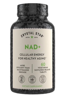 Crystal Star NAD 60 Tablets - Patented NAD for Cellular Energy Healthy Aging - Clinically-Proven More Efficient Than Nicotinamide Riboside - 30 Day Supply - Non-GMO