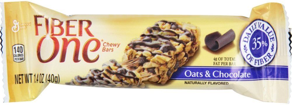 Fiber One Oats Chocolate, 1.4 oz Bars Pack of 64