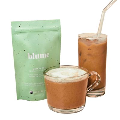 Blume Peppermint Cacao Blend - Superfoods latte with Brain Boosting Adaptogen Organic Cacao - Keto Friendly Vegan Hot Chocolate - 30 Servings