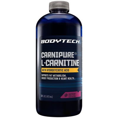 BodyTech Carnipure L-Carnitine 1100 MG, Raspberry - Supports Healthy Heart, Fat Metabolism Recovery 16 Fluid Ounce