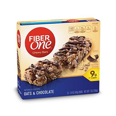 Fiber One Chewy Bars, Oats and Chocolate, 7 Ounce Pack of 6