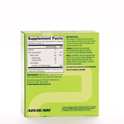 AdvoCare Fiber Dietary Supplement - Daily Powder Supplement with Soluble Insoluble Fiber - Blend Includes Psyllium Seed Corn - Supports Digestive Health - Unflavored - 10 Pouches