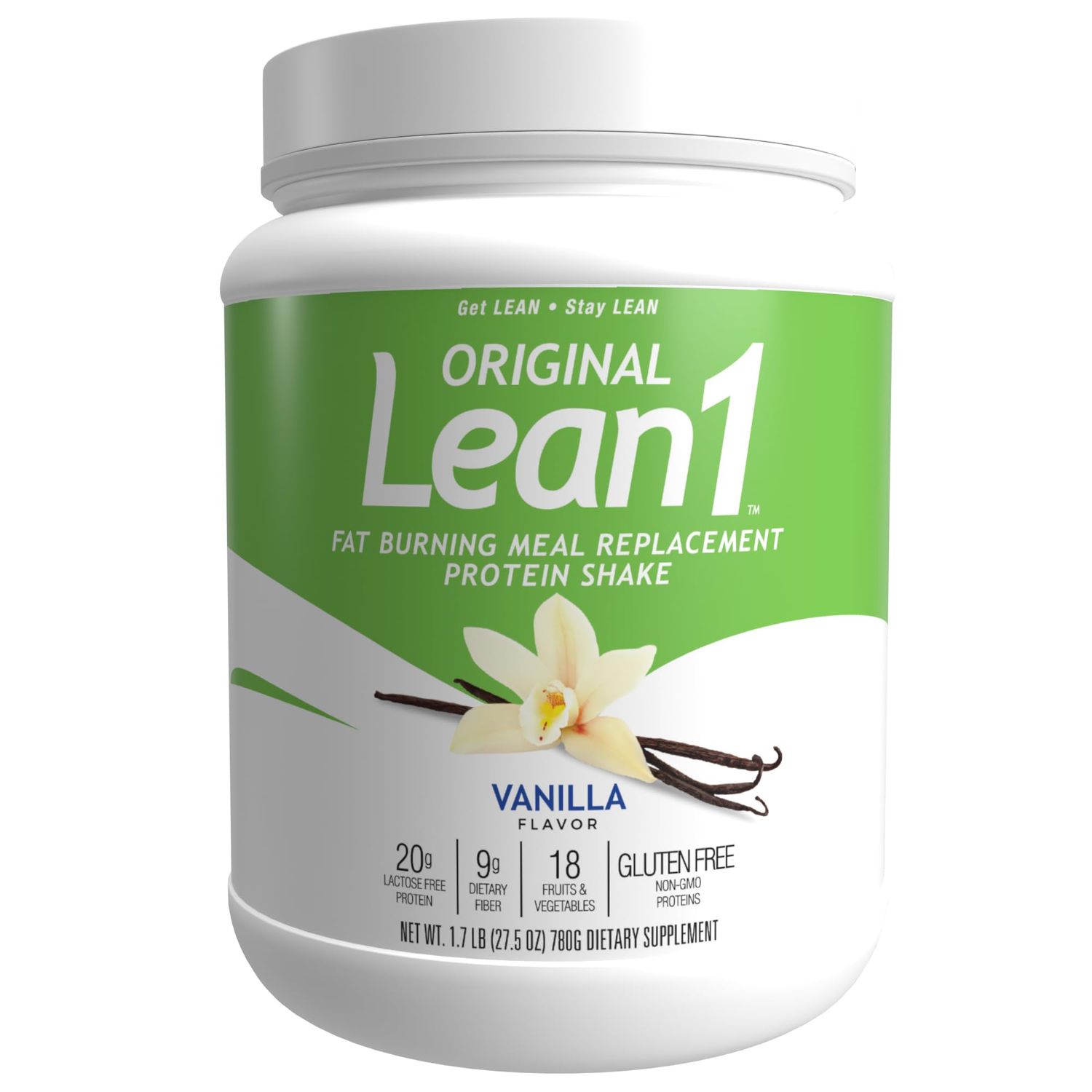 Original Lean1, Meal Replacement Shake, Vanilla Flavor
