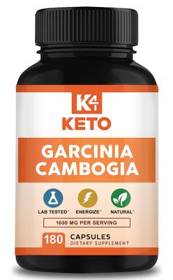 Garcinia Cambogia 1600 mg 180 Capsules - Pure Natural Extract Supplement Pills - Standardized Garcinia Cambogia Alternative to Drops, Gummies, Liquid, Tea Powder