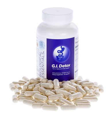 Biological Essentials G.I. Detox - Cleanse Soothe and Replenish Blend 90 Capsules Gastrointestinal Detox Gut Health Supplements