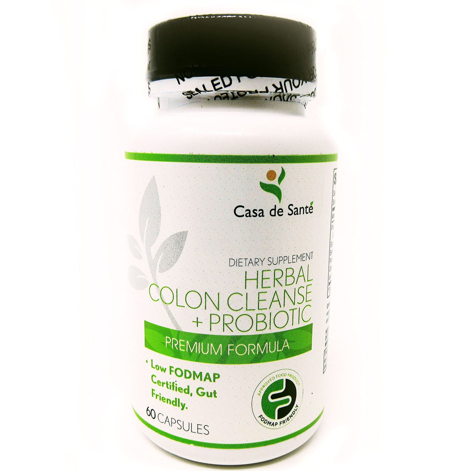 Casa de Sante Low FODMAP Herbal Laxative Capsules GLP1 Support Natural Gentle Laxative Pills to Cleanse Colon Support Digestive System with Probiotics, Psyllium Husk, Senna Leaf Cascara Sagrada