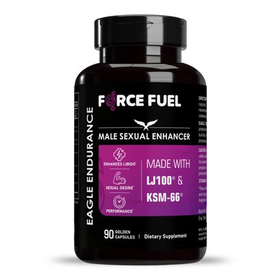 Herbal Supplement Sex Pills for Men - Last Longer in Bed and Enhance Erection Sensitivity - Includes Lab-Tested LJ100 Tongkat Ali KSM-66 Ashwagandha - 30 Doses for Men Eagle Endurance by Force Fuel