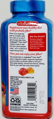 Vitafusion Fiber Well Sugar Free Gummy Vitamin Supplement, 220 Ct. 2 Pack